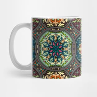 Vintage patchwork with floral mandala elements Mug